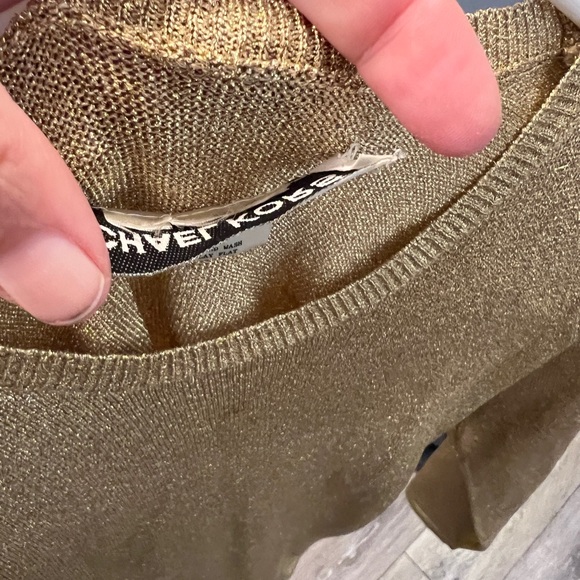 Michael Kors gold sweater. Petite small. - Picture 3 of 6